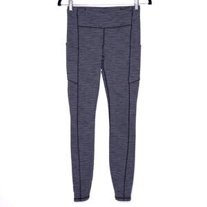 LULULEMON Speed Up Tight Luon Variegated Knit Black Heathered Black Women's 6